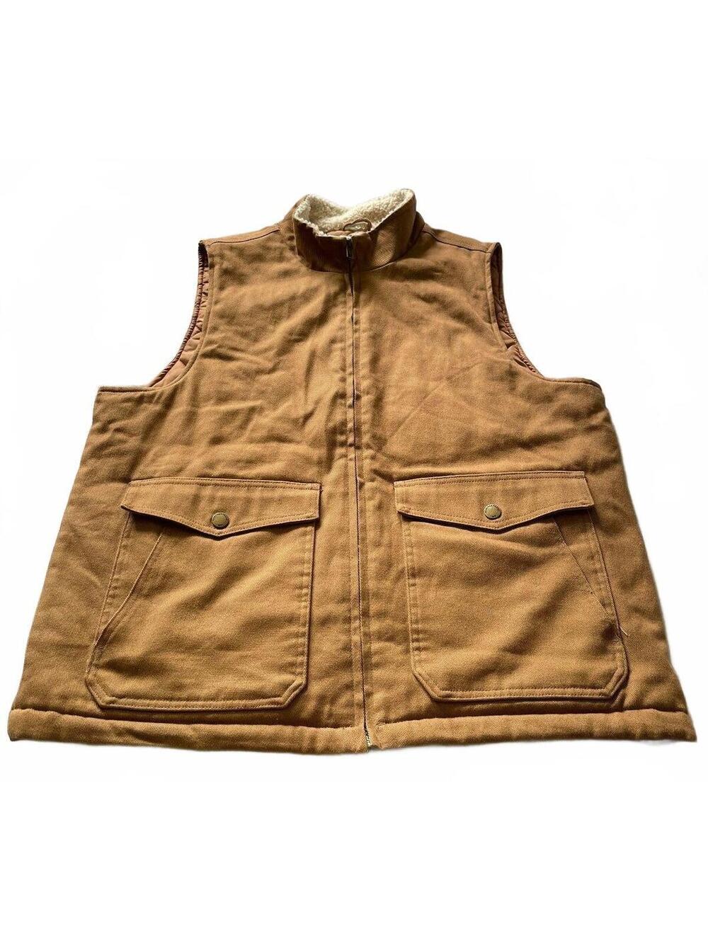 Weatherproof Heritage Brand Quilted Brown Workwear Vest XL